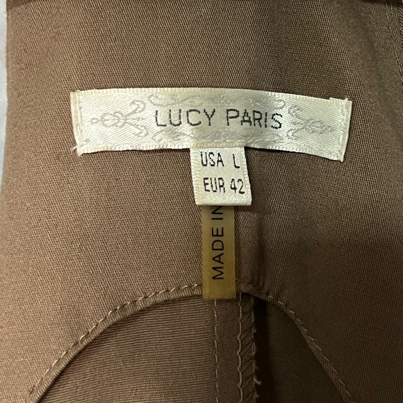 LUCY PARIS Brown Steam Punk Victorian Style Vest with Brass Look Buttons & Beads - Picture 9 of 14